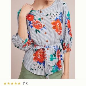 Anthropologie floral top size 4